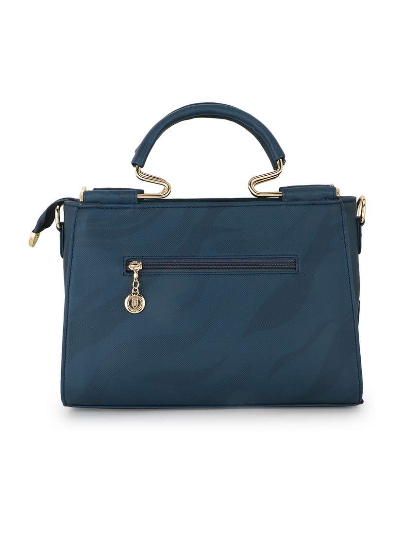 teal blue leatherette (pu) regular handbag - 20617129 - Standard Image - 1
