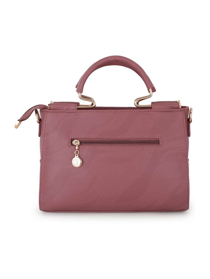 mauve leatherette (pu) regular handbag - 20617130 -  Standard Image - 1