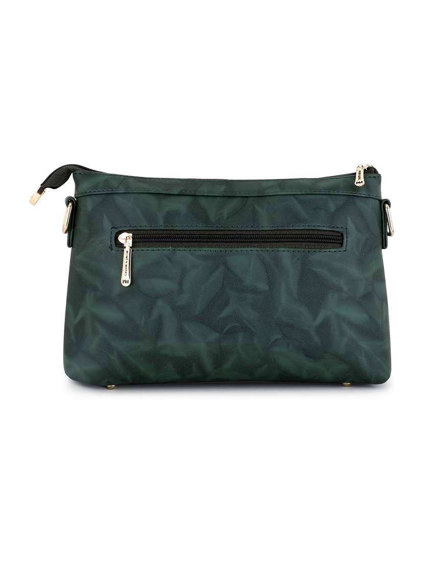 teal leatherette (pu) regular sling bag - 20617206 -  Standard Image - 1