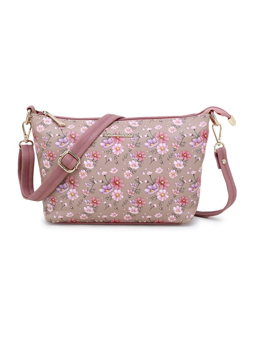 floral leatherette (pu) regular sling bag - 20617251 -  Standard Image - 1