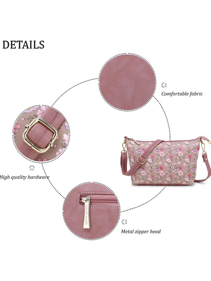 floral leatherette (pu) regular sling bag - 20617251 - Standard Image - 4