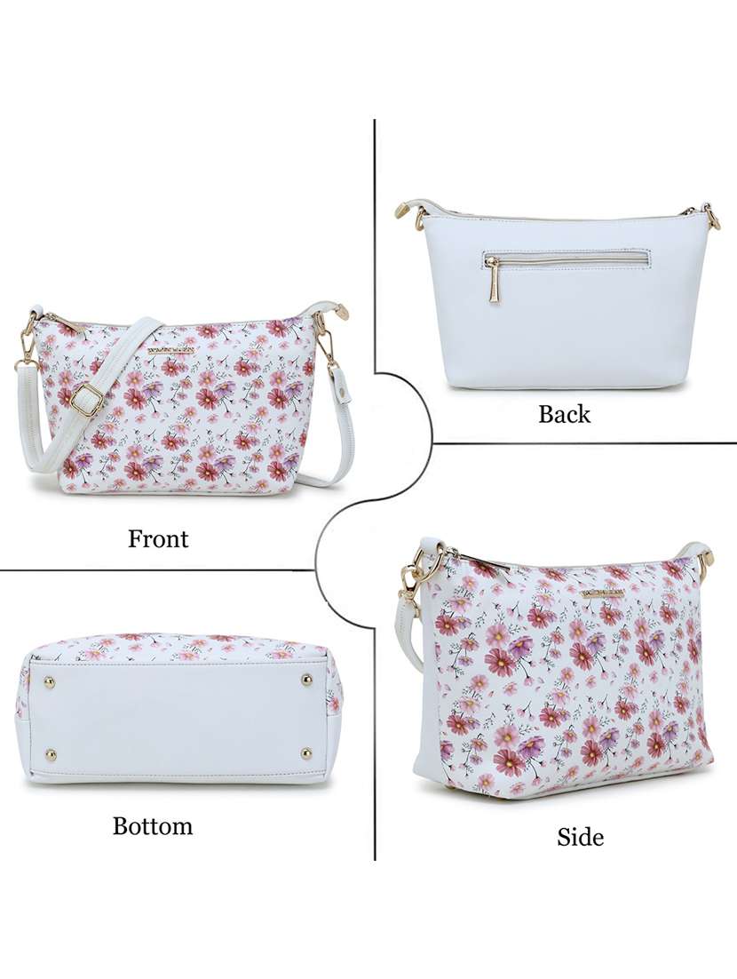 floral leatherette (pu) regular sling bag - 20617253 - Standard Image - 1