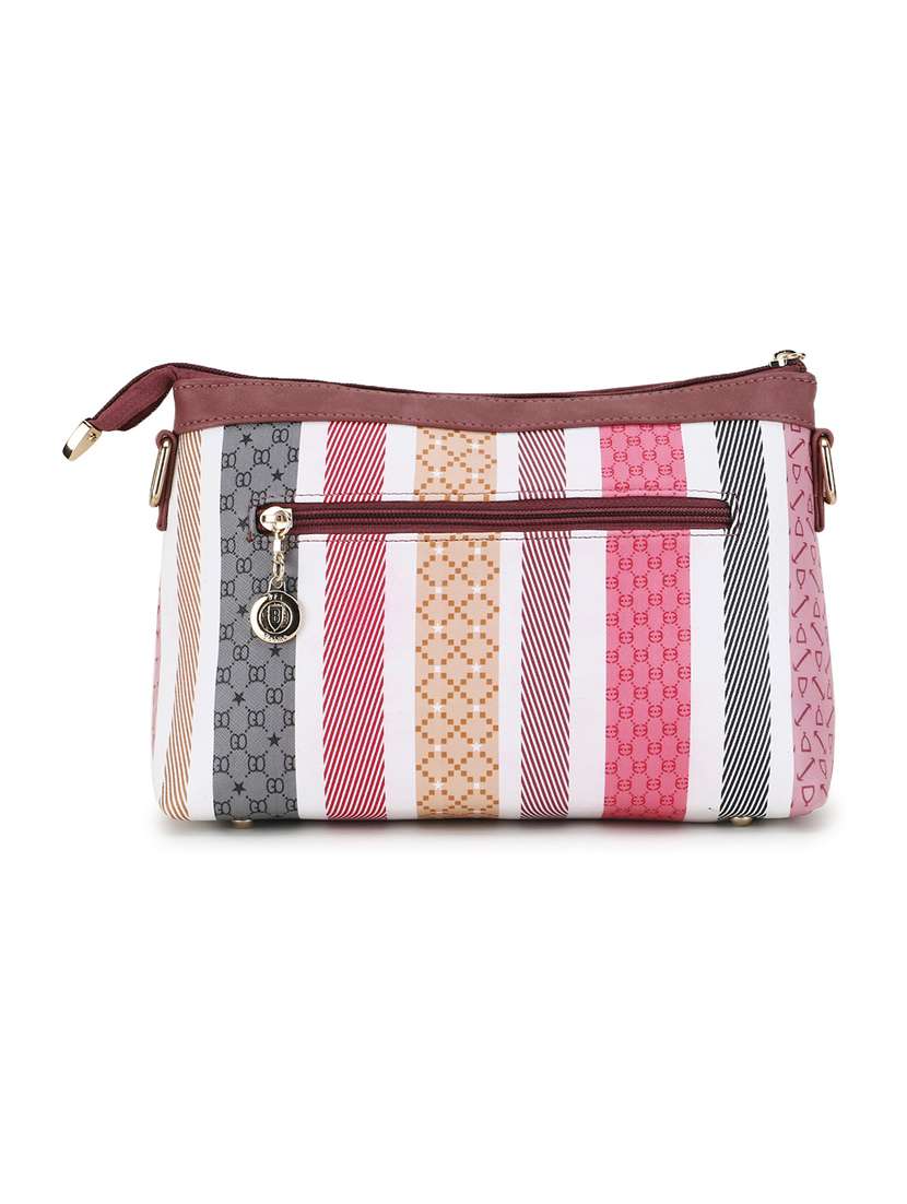 women striped sling bag - 20617407 - Standard Image - 1