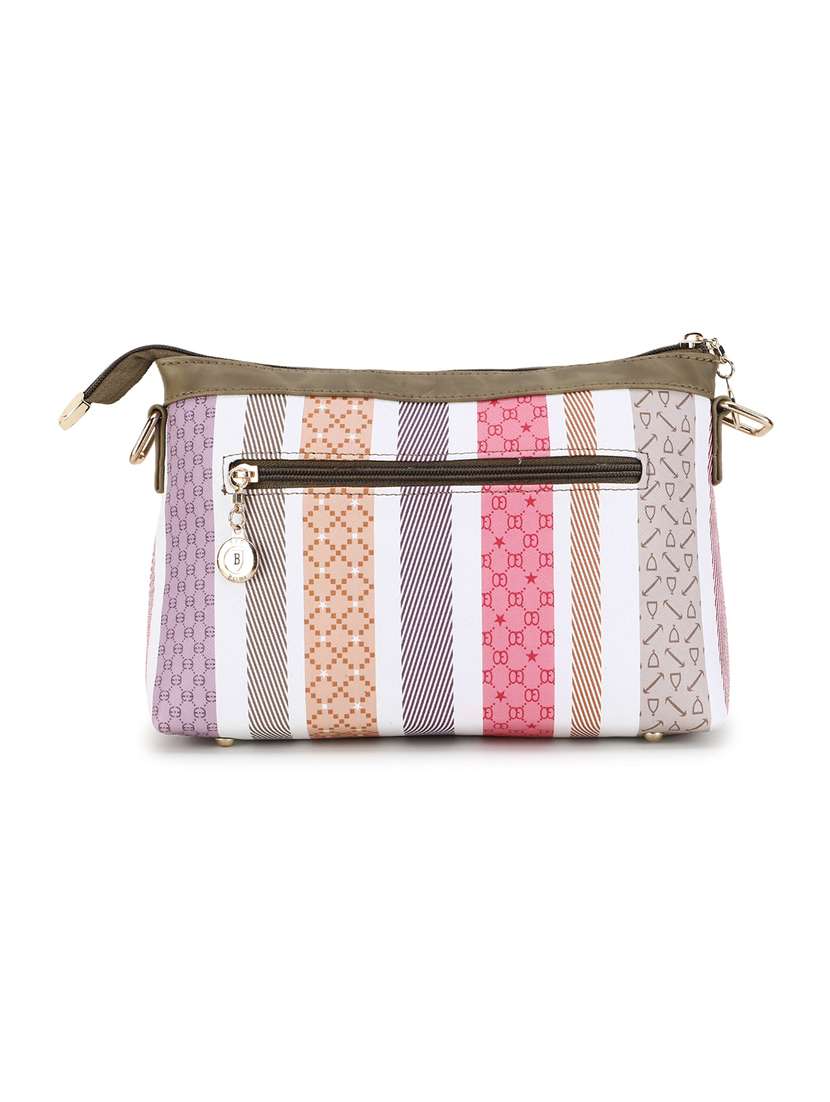 women striped sling bag - 20617408 - Standard Image - 1