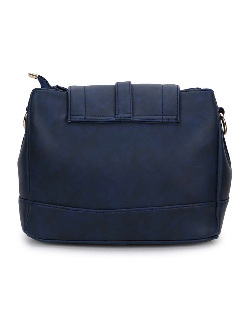 navy blue leatherette (pu) sling bag - 20617434 -  Standard Image - 1