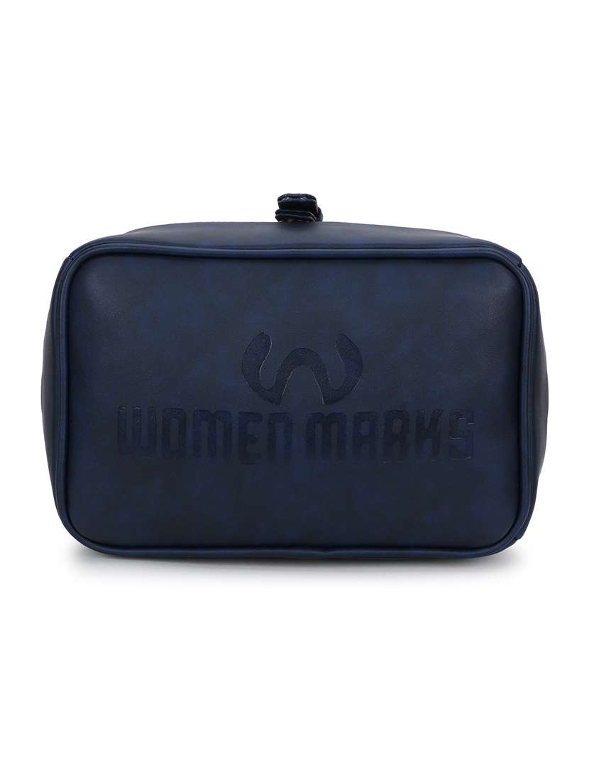 navy blue leatherette (pu) sling bag - 20617434 -  Standard Image - 4