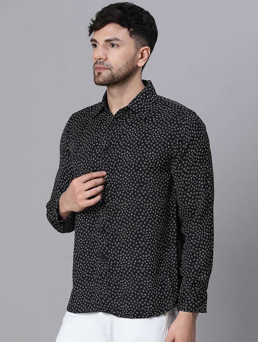 men black printed casual shirt - 20617473 -  Standard Image - 1