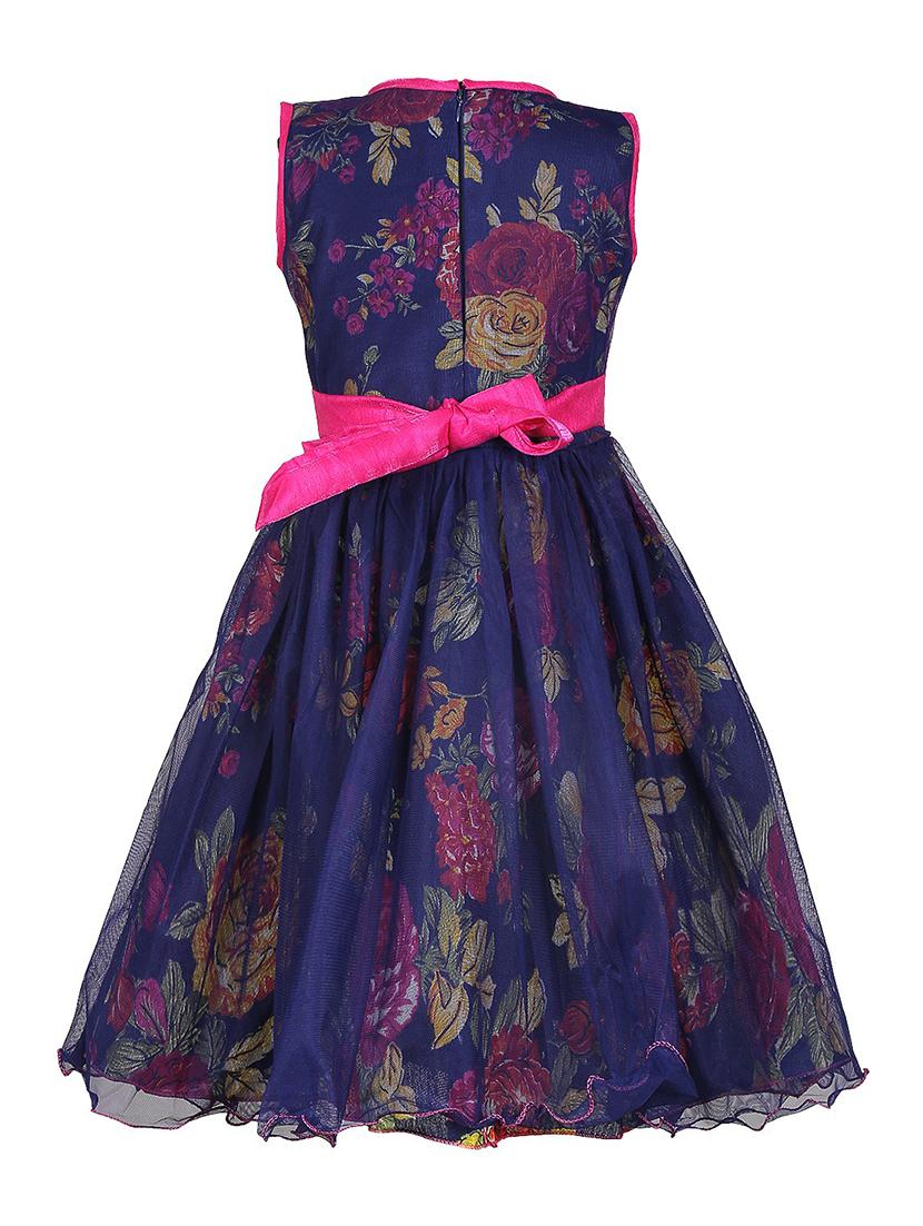 girls floral round neck sleeveless frock - 20622616 -  Standard Image - 1