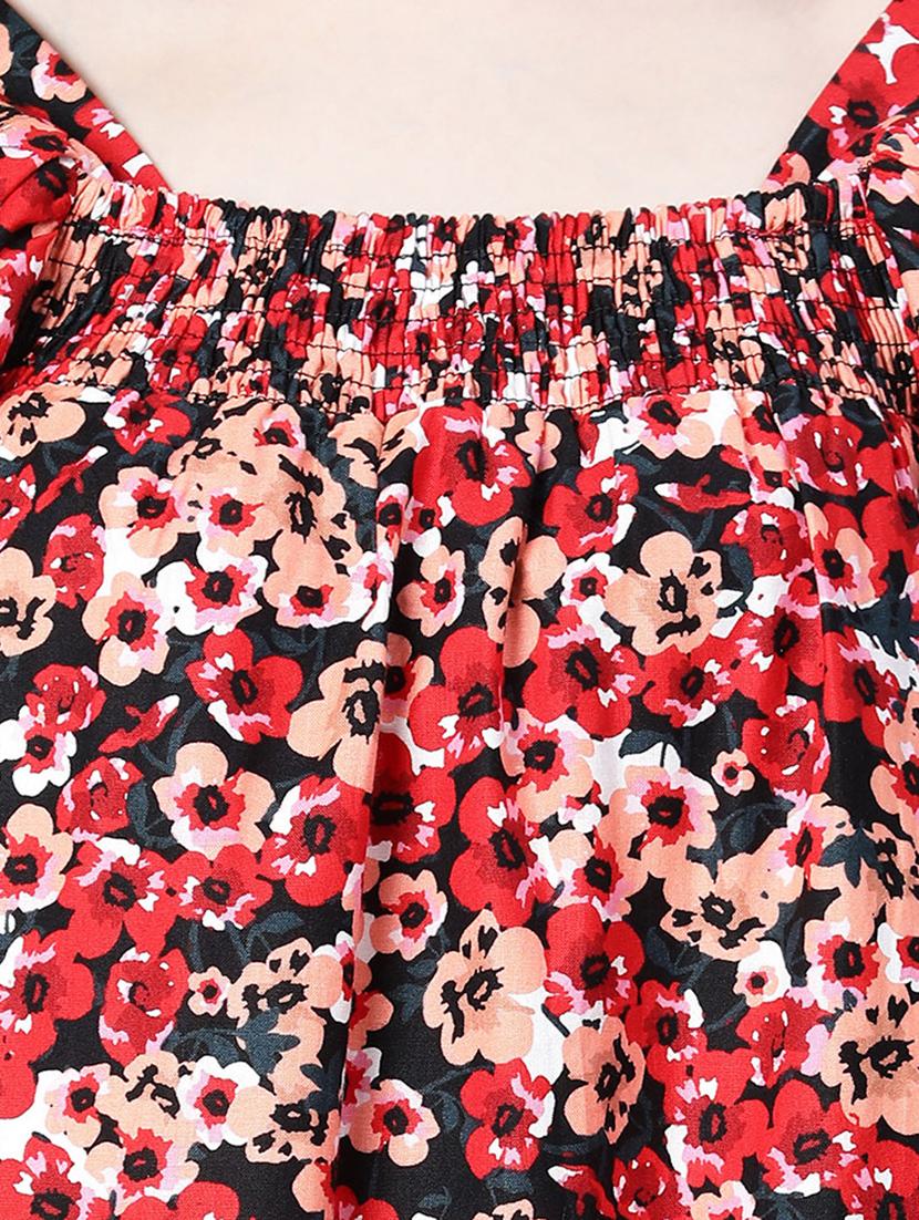 women multi coloured floral printed a-line dress - 20622627 - Standard Image - 4
