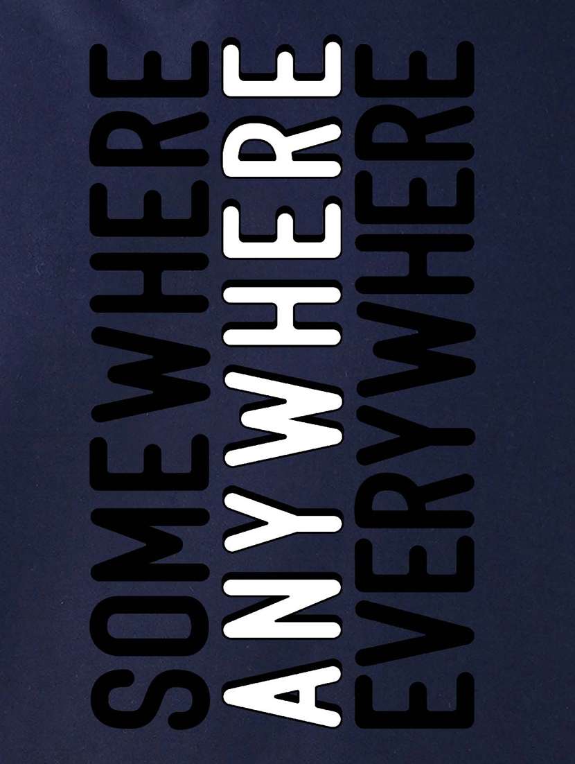 navy blue back print hooded sweatshirt - 20623649 -  Standard Image - 4