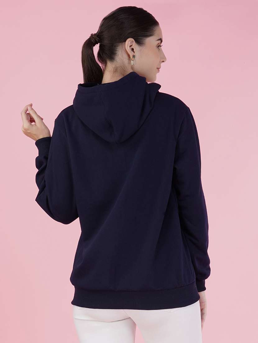 navy blue long sleeve hooded sweatshirt - 20623663 -  Standard Image - 1
