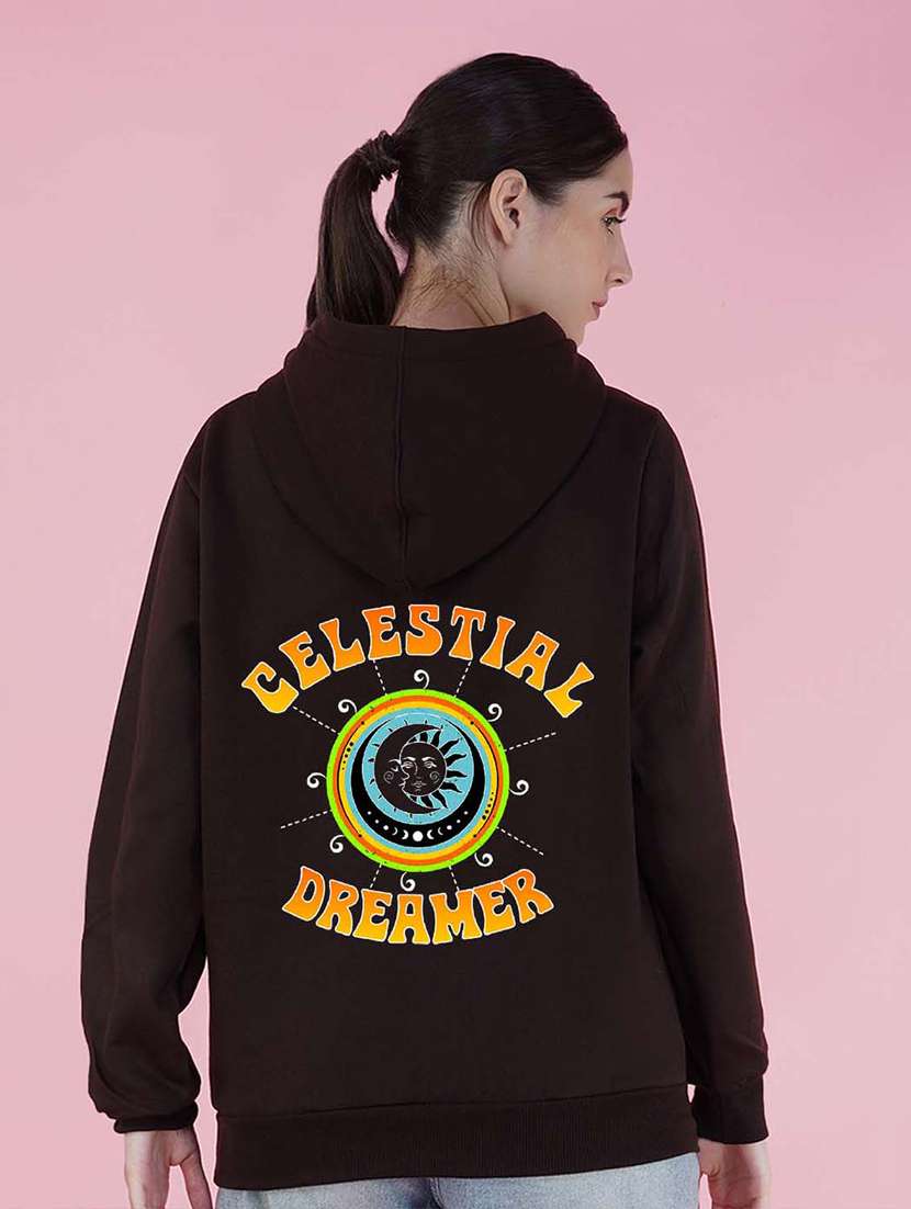 brown long sleeve hooded sweatshirt - 20623678 -  Standard Image - 1