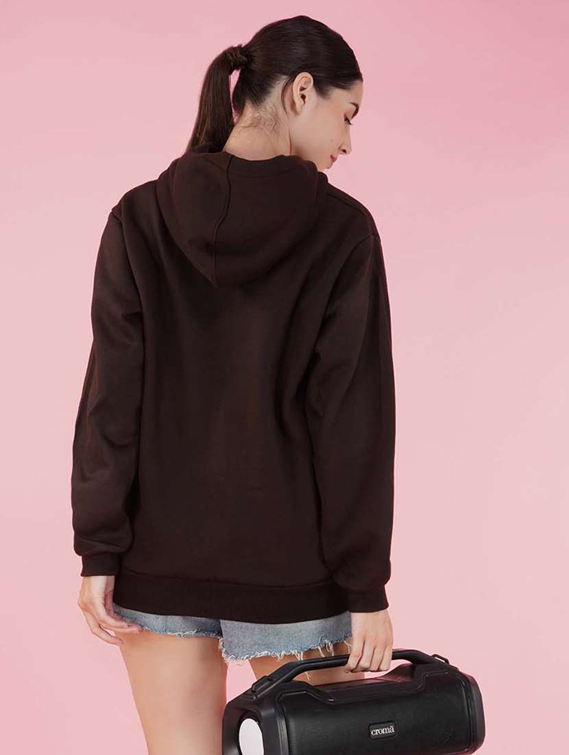 brown long sleeve hooded sweatshirt - 20623686 -  Standard Image - 1