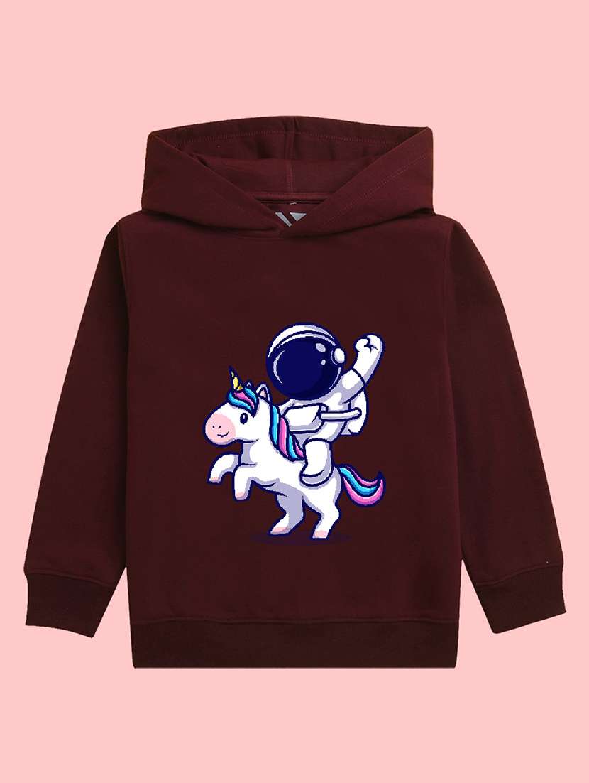 kids full sleeve graphic hooded sweatshirt - 20623734 -  Standard Image - 1