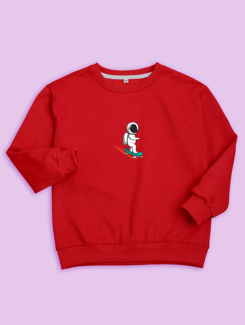 kids red graphic printed sweatshirt - 20623765 - Standard Image - 1