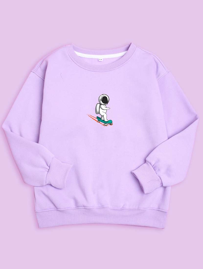 lavender fleece graphic sweatshirt - 20623767 -  Standard Image - 1