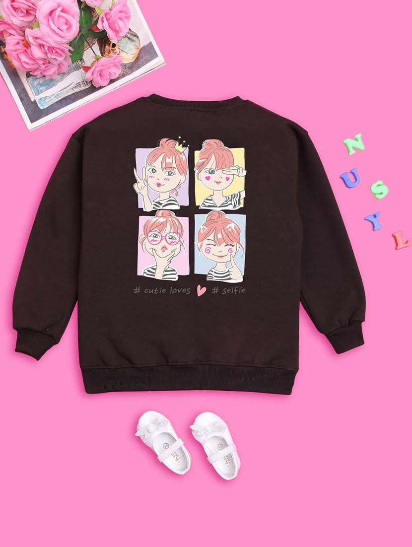 kids front print fleece sweatshirt - 20624260 - Standard Image - 1