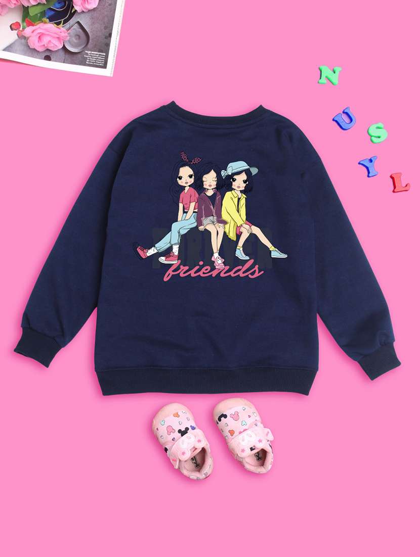 kids front print fleece sweatshirt - 20624266 - Standard Image - 1