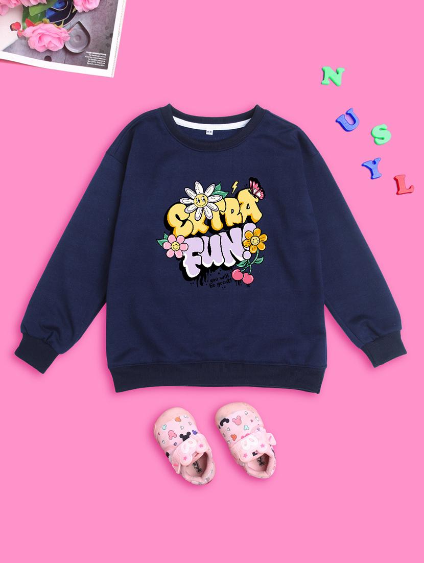 kids front print woolen pullover sweatshirt - 20624412 -  Standard Image - 1