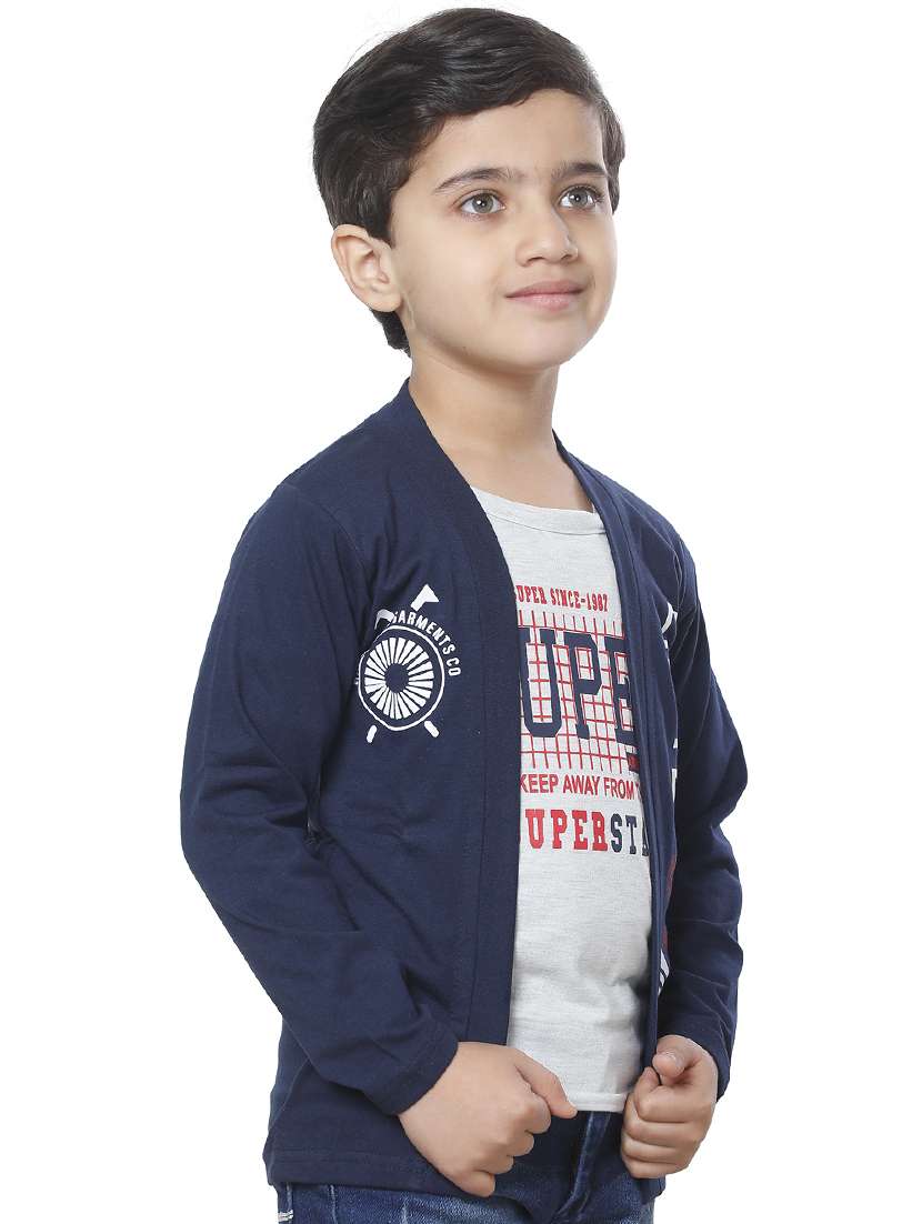 blue cotton blend tshirt - 20625750 - Standard Image - 1