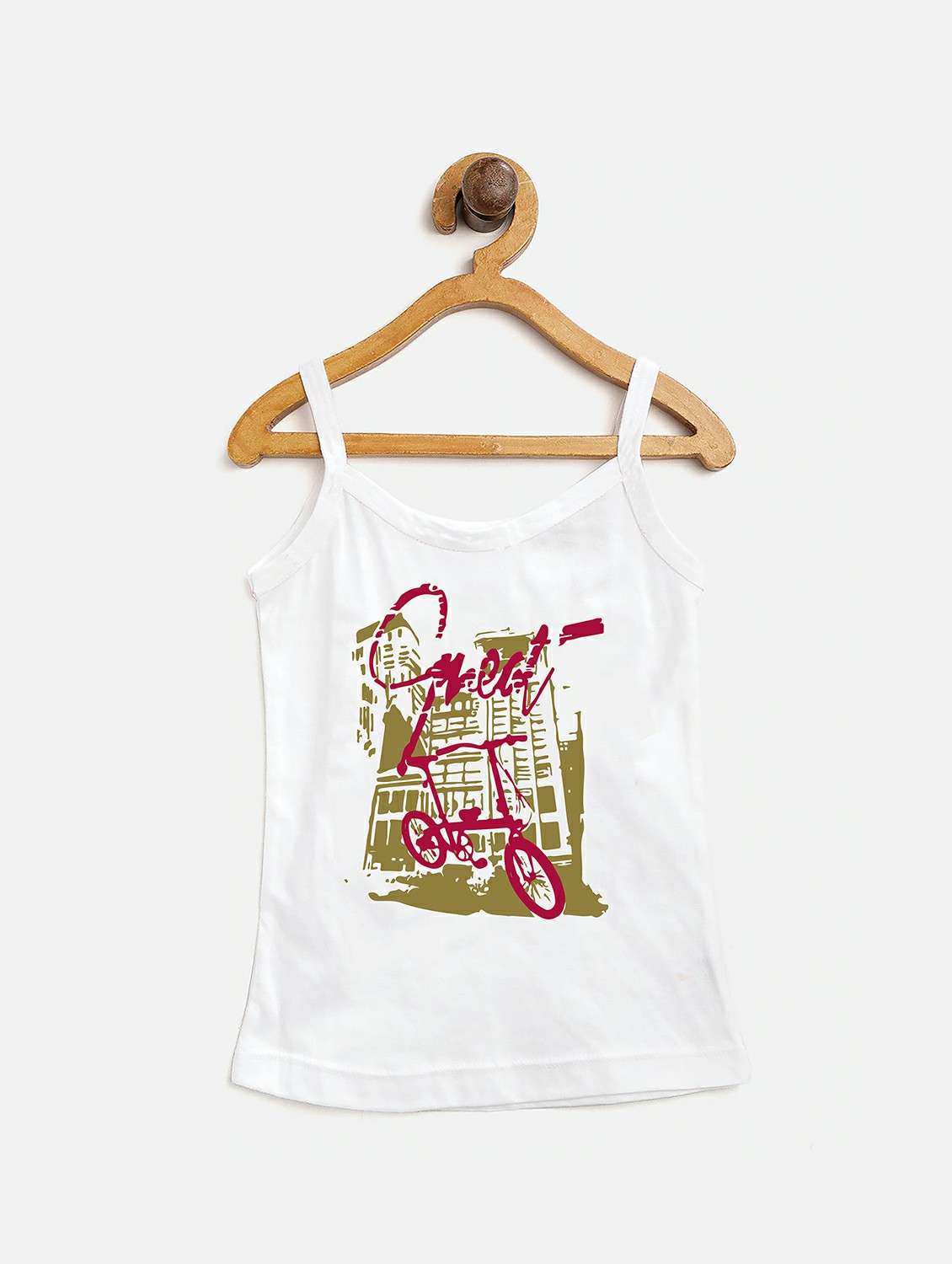 white printed cotton blend spaghetti combo - 20626275 -  Standard Image - 1