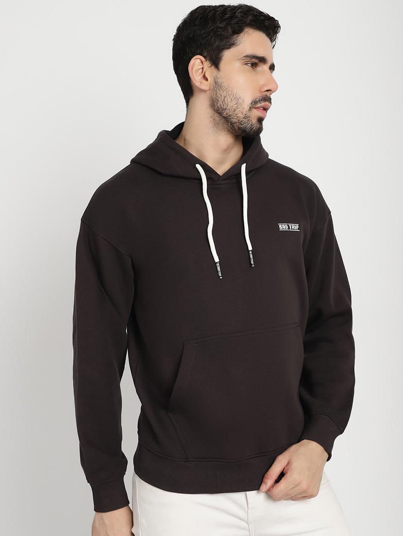 grey back print hooded sweatshirt  - 20627199 -  Standard Image - 1