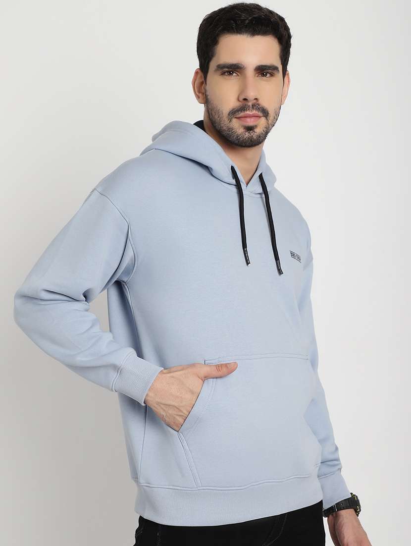 light blue placement print hooded sweatshirt - 20627204 -  Standard Image - 1