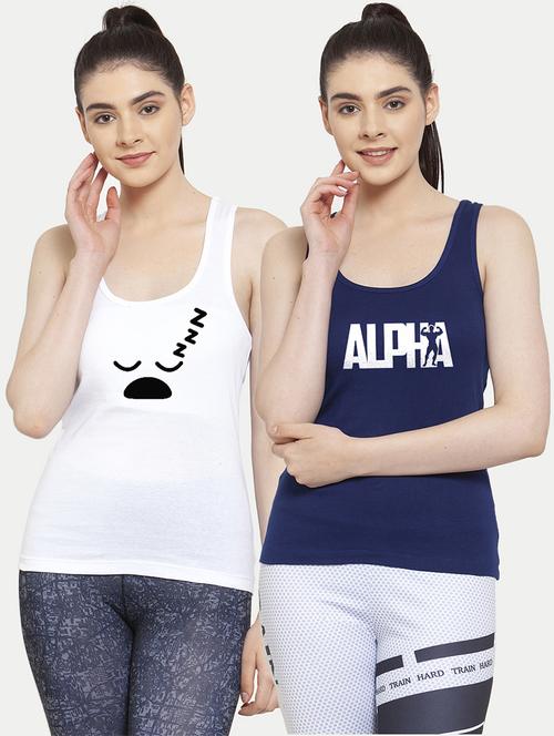 women set of 2 multi coloured tank top - 20627262 -  Standard Image - 0