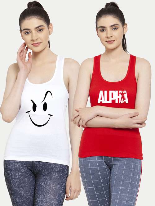 women set of 2 multi coloured tank top - 20627293 -  Standard Image - 0