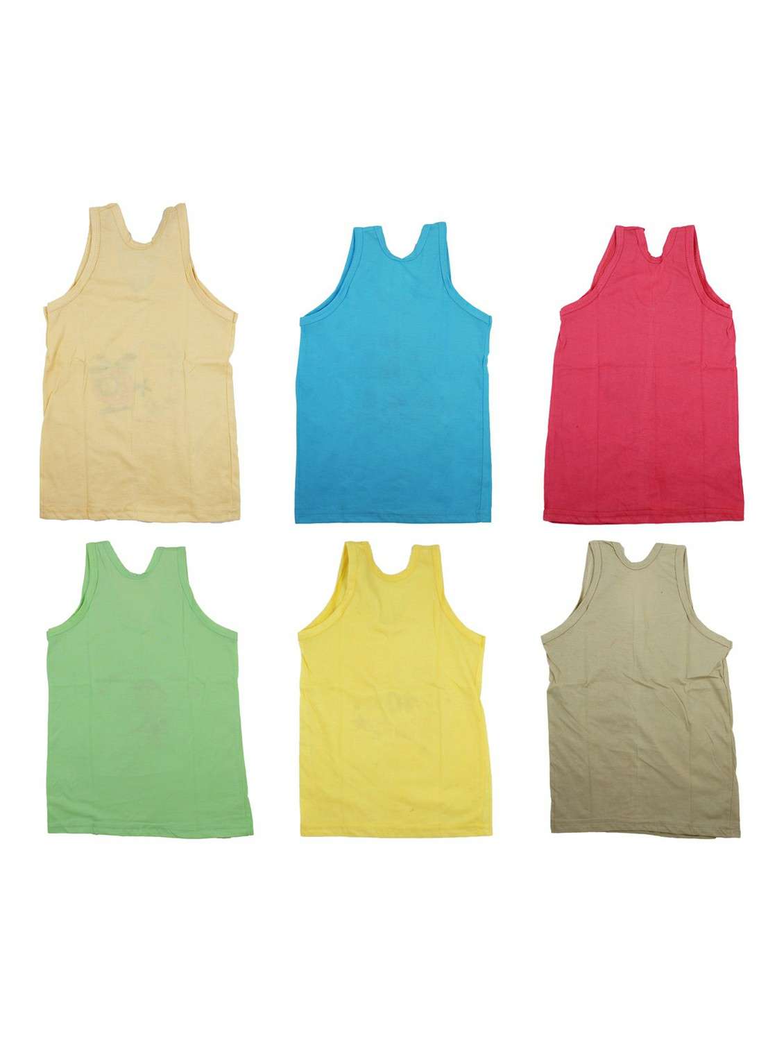 pack of 6 printed vests - 20628245 -  Standard Image - 1