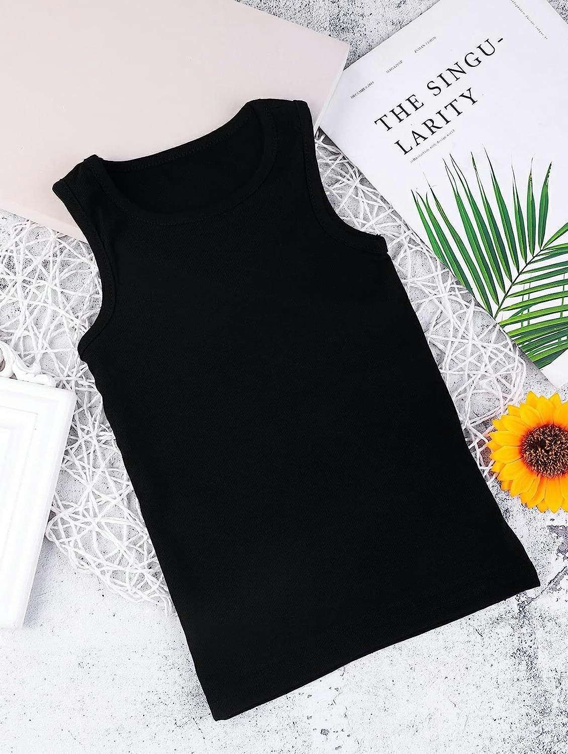 pack of 4 solid vests - 20628255 -  Standard Image - 1