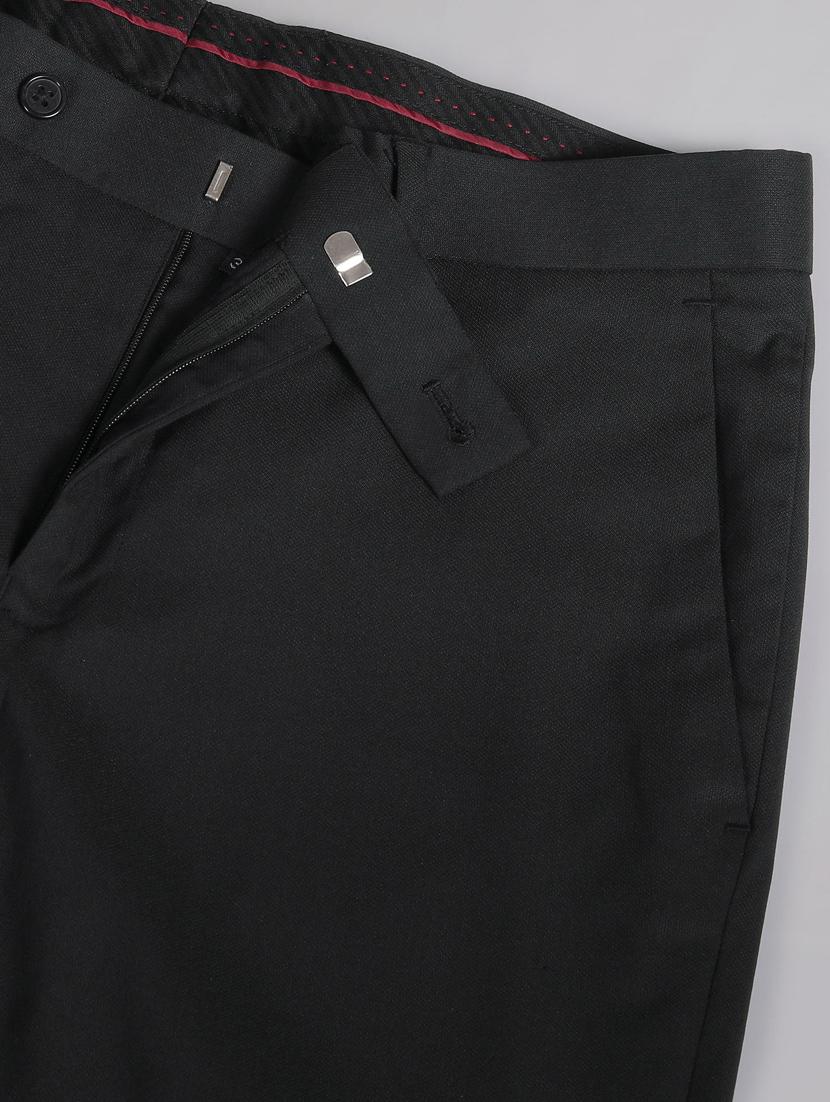 black polyester flat front formal trouser - 20632802 - Standard Image - 4