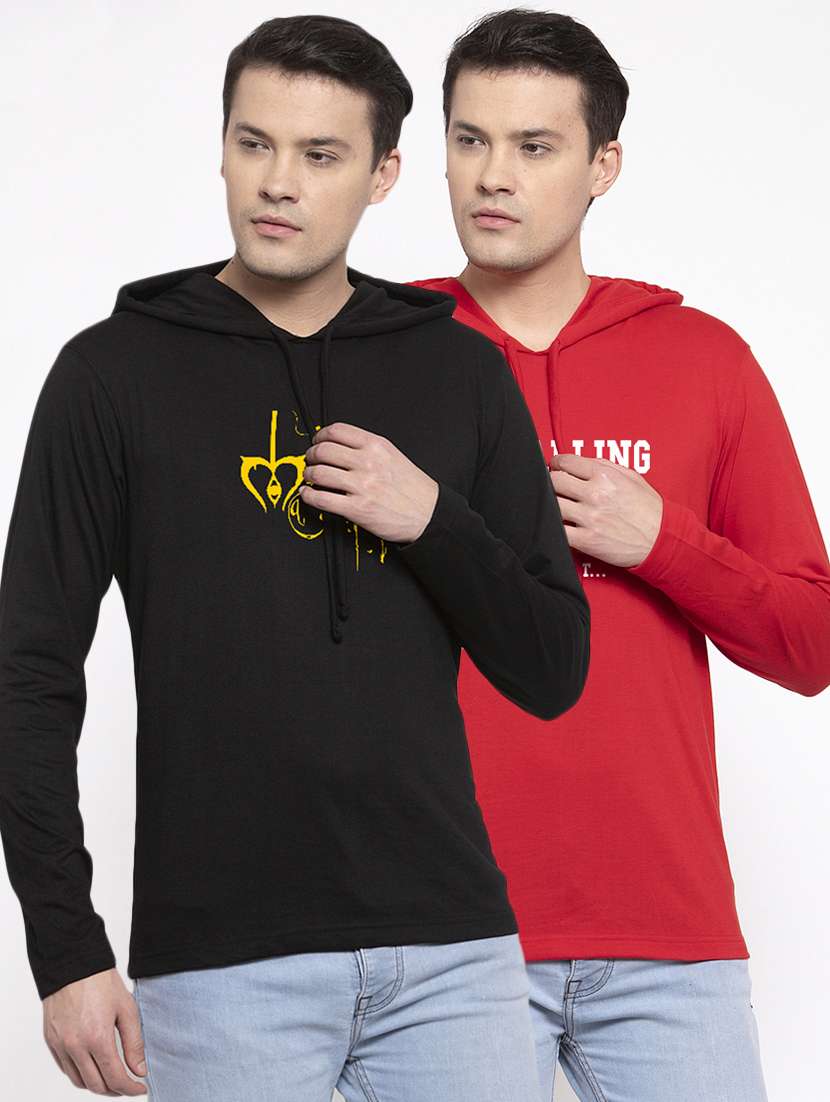 pack of 2 multi colored cotton chest print sweatshirt - 20639578 -  Zoom Image - 0