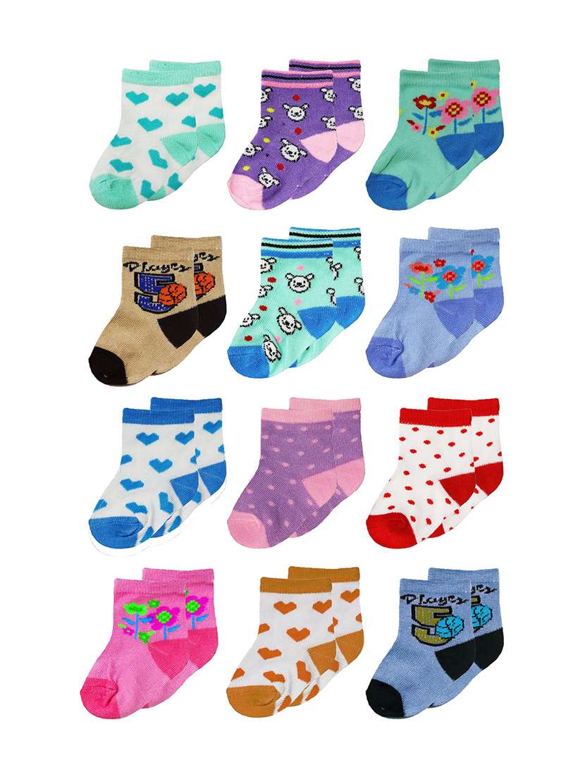 combos pack of multi color self design socks