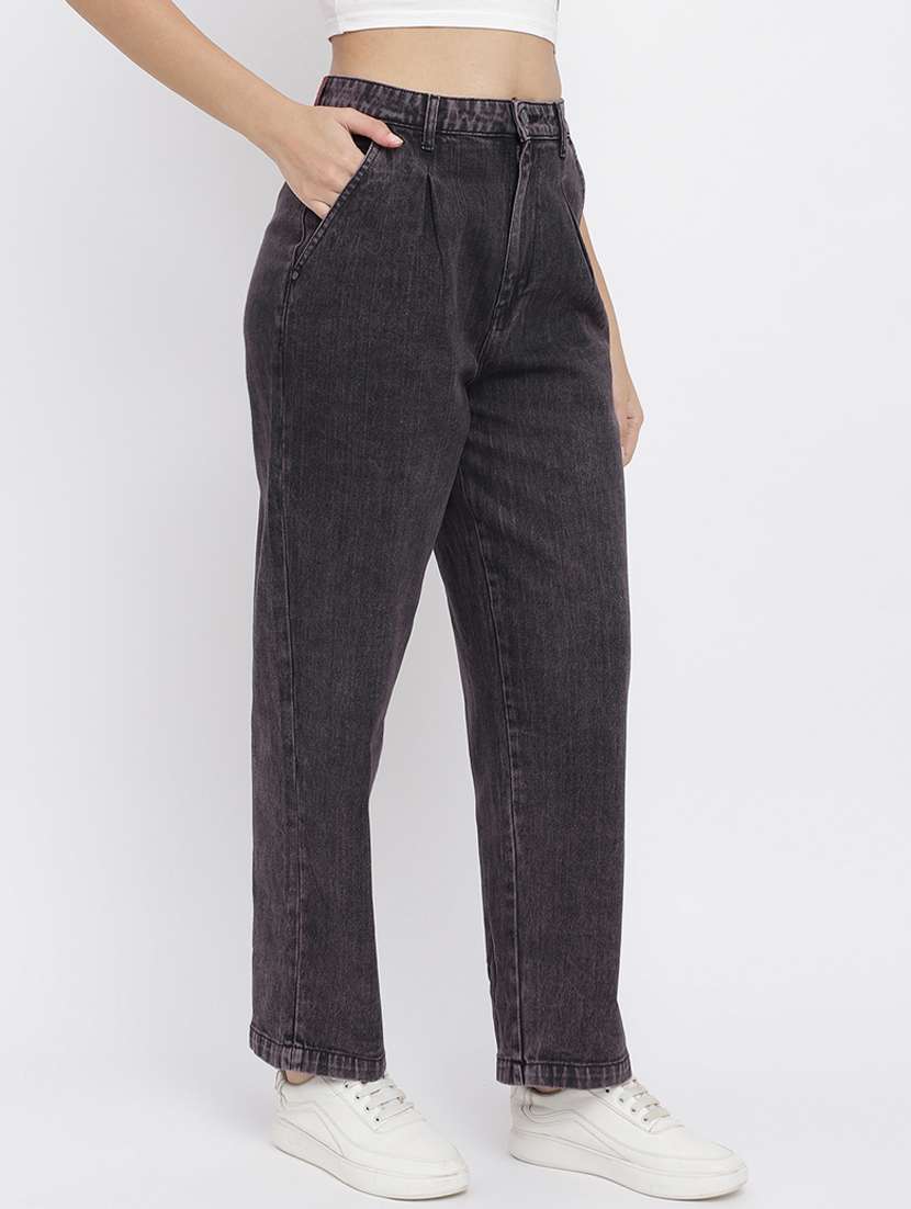 women's plain straight fit jeans - 20643985 - Standard Image - 1