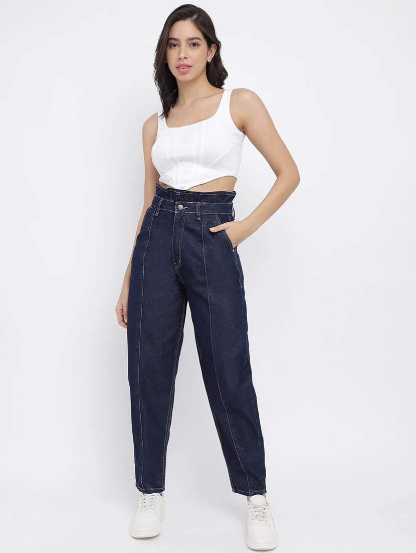 women's plain slouchy jeans - 20643987 -  Standard Image - 4