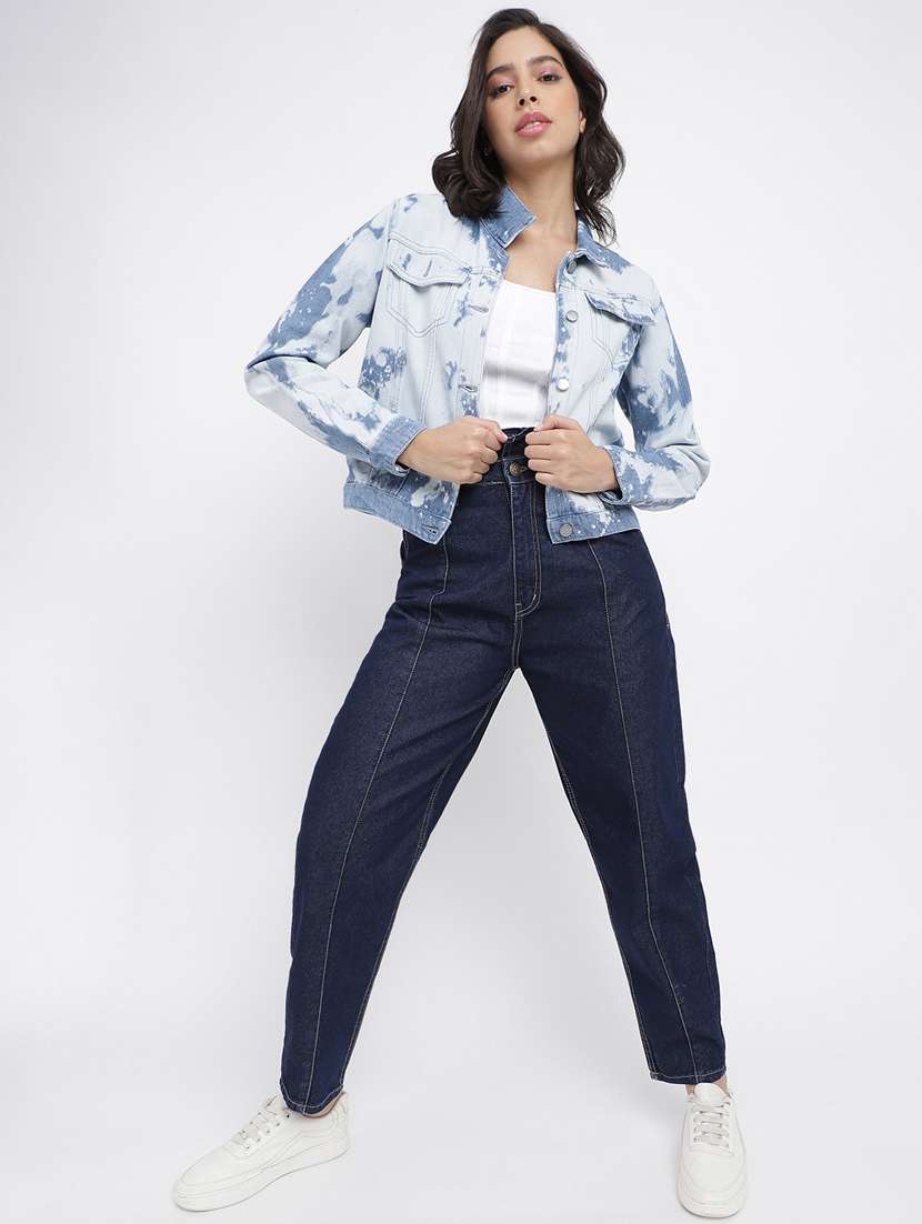 light blue tie & dye denim jacket - 20643989 -  Standard Image - 4