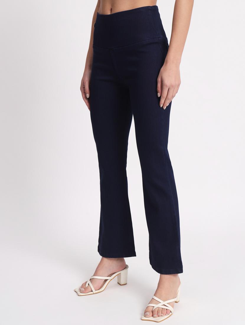 women solid bootcut denim jegging - 20644461 -  Standard Image - 1