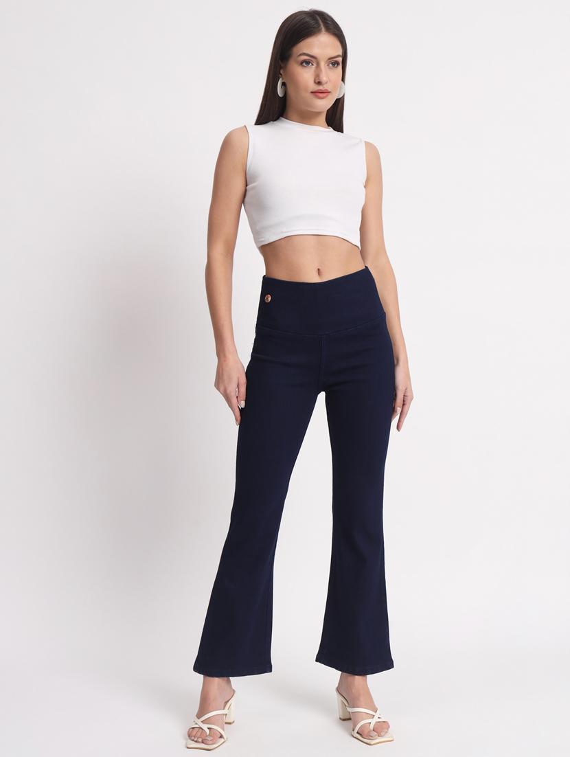women solid bootcut denim jegging - 20644461 - Standard Image - 4