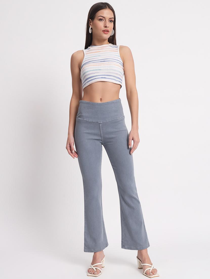 women solid bootcut denim jegging - 20644462 - Standard Image - 4