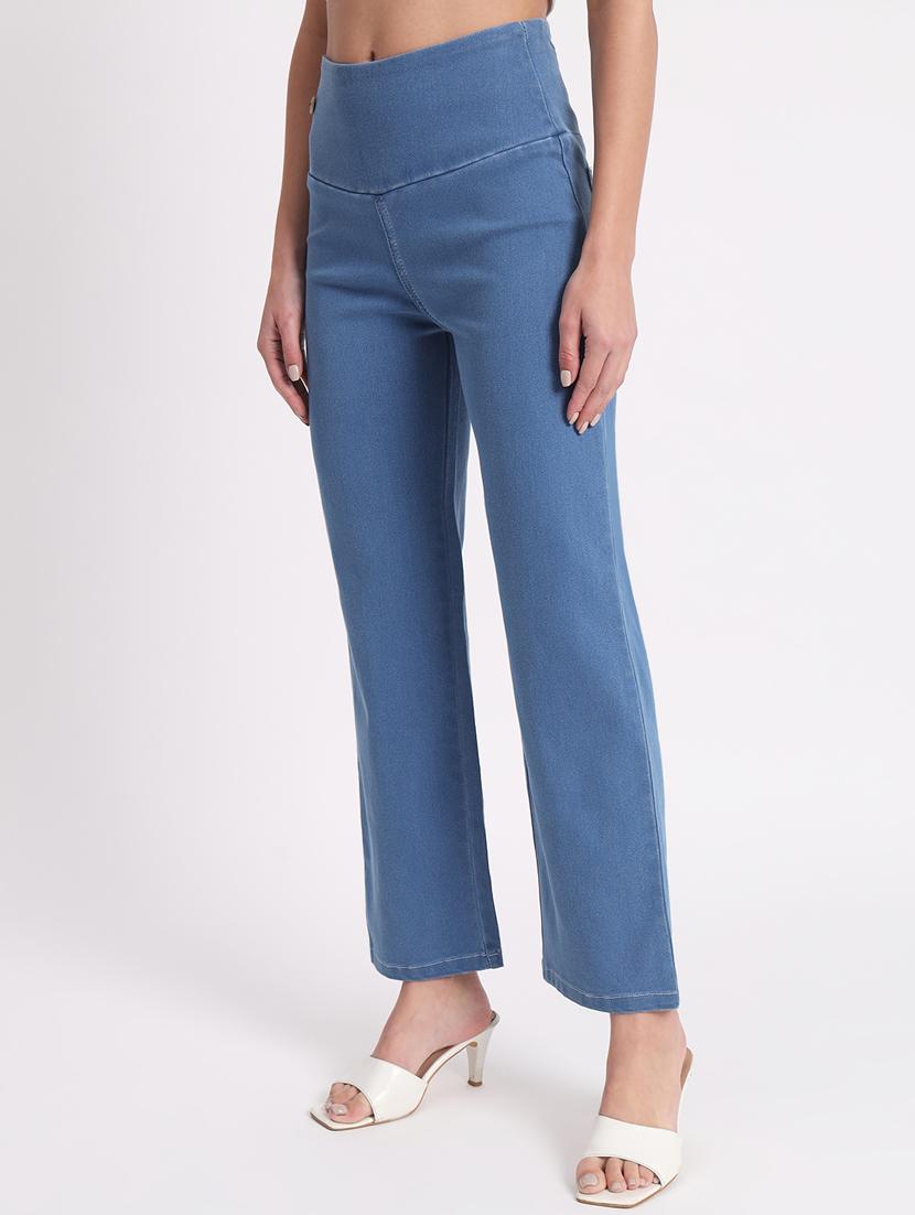 women solid stright fit jegging - 20644465 -  Standard Image - 1