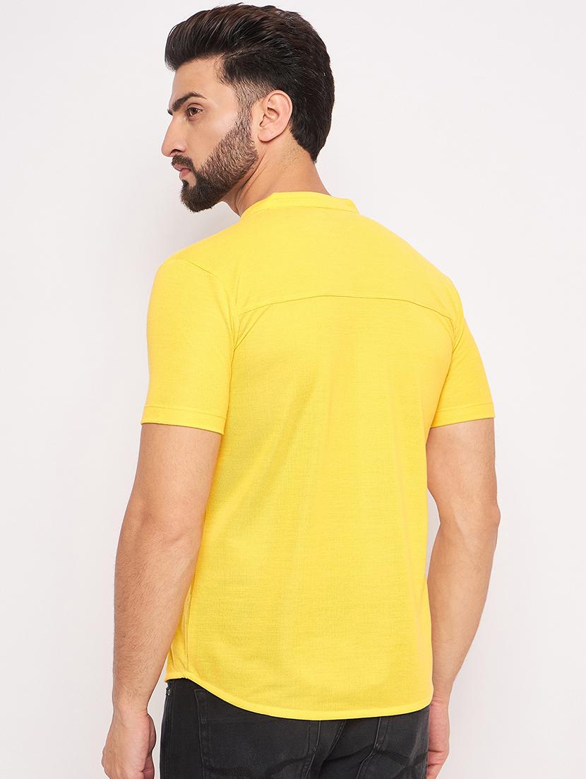 men mandarin neck solid casual shirt - 20644579 -  Standard Image - 1