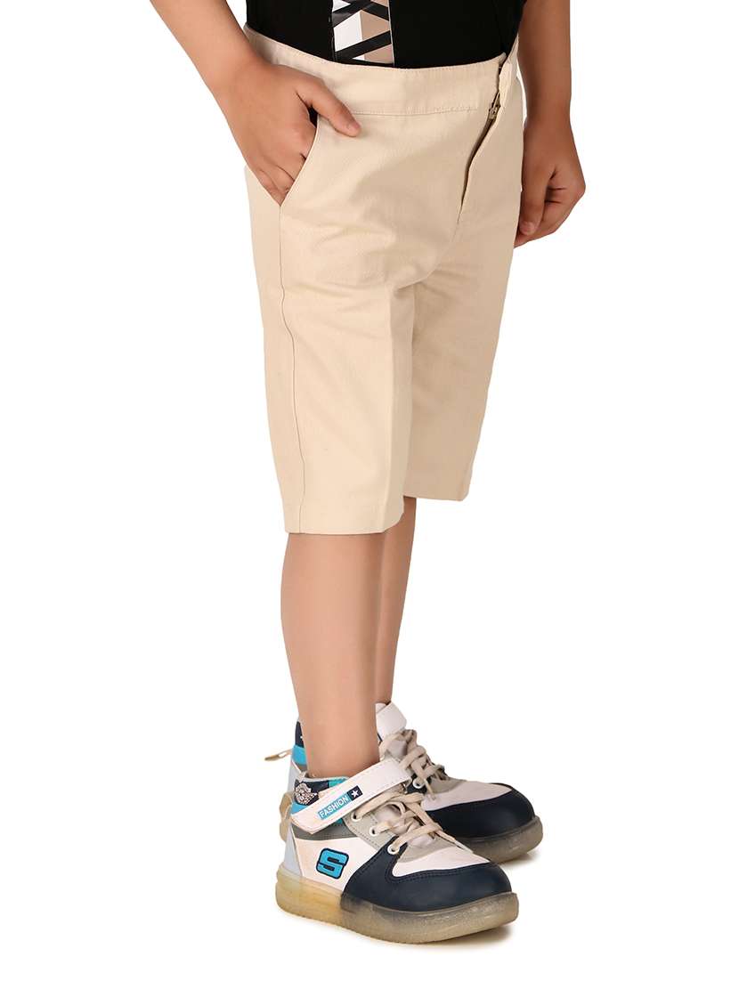 boys solid cotton three fourth - 20644615 -  Standard Image - 1