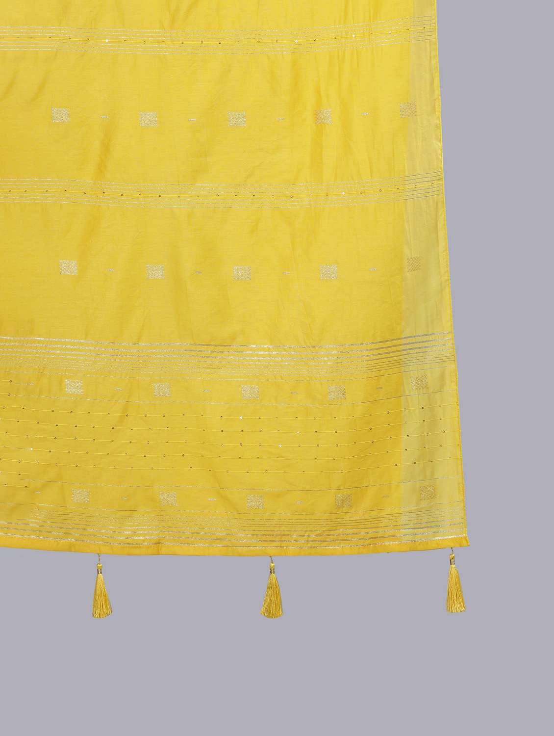 yellow self design dupatta - 20644720 -  Standard Image - 4