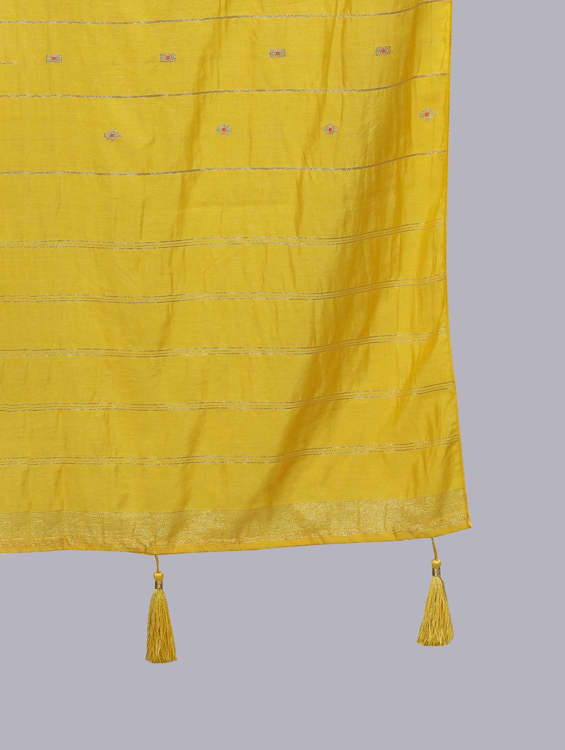 yellow self design dupatta - 20644731 -  Standard Image - 4