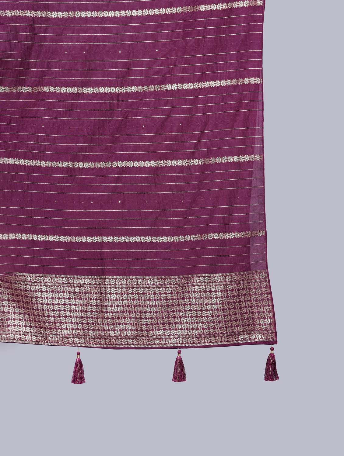 purple self design dupatta - 20644757 - Standard Image - 4