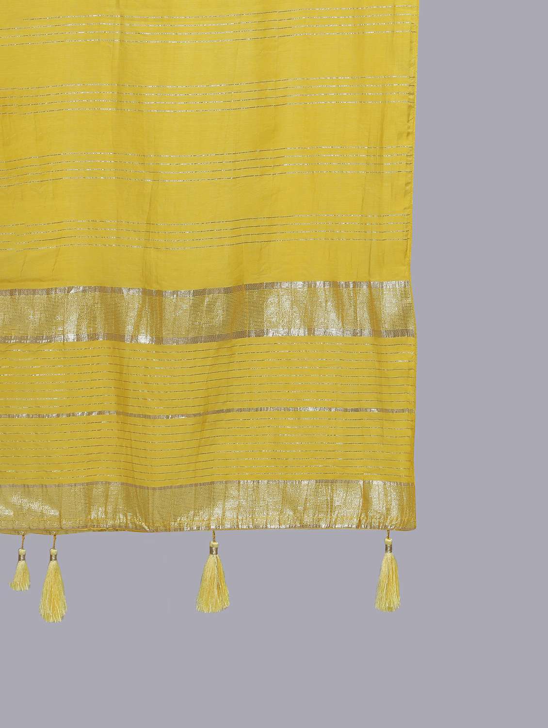 yellow self design dupatta - 20644775 - Standard Image - 4