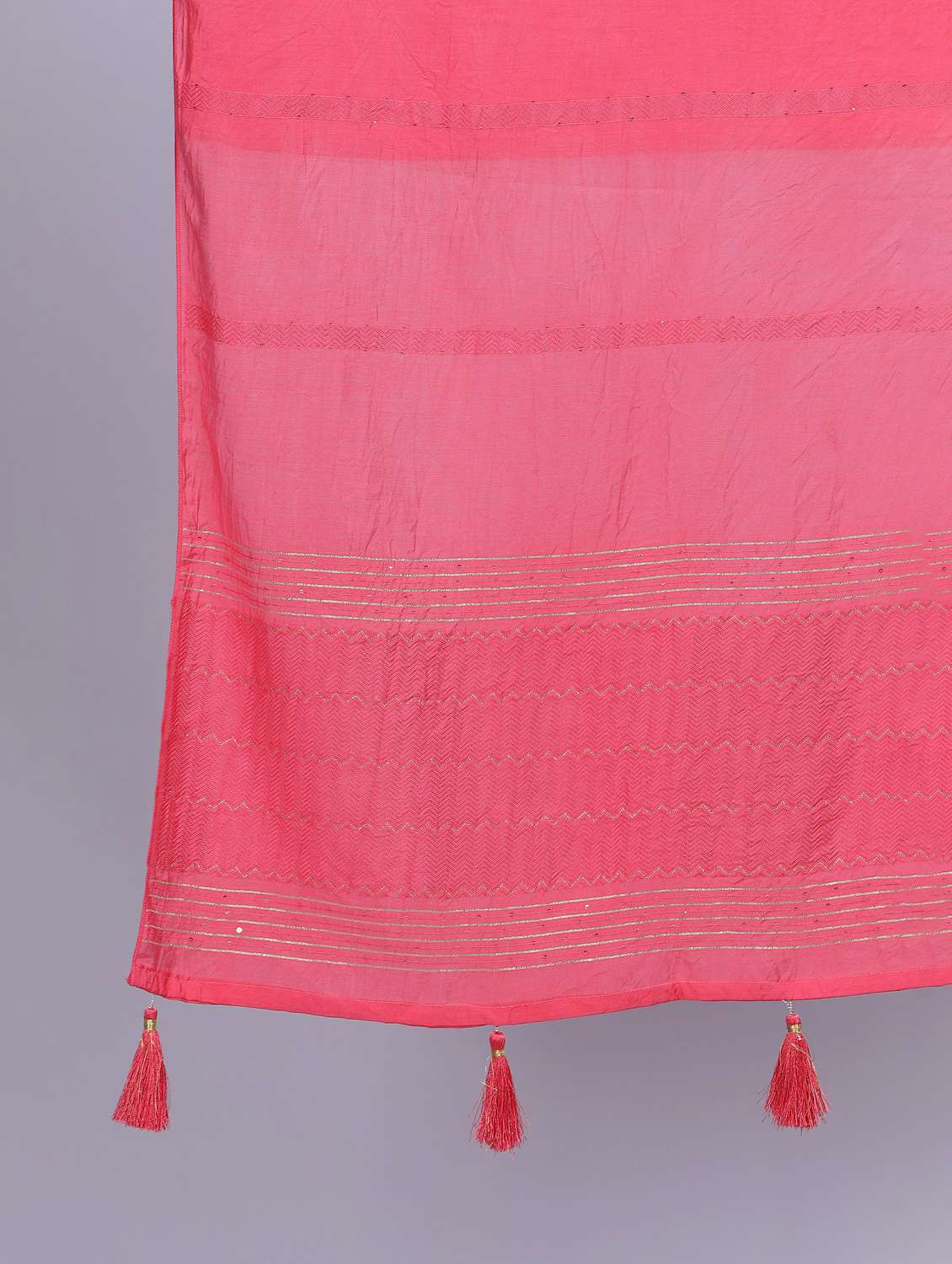 pink self design dupatta - 20644792 - Standard Image - 4