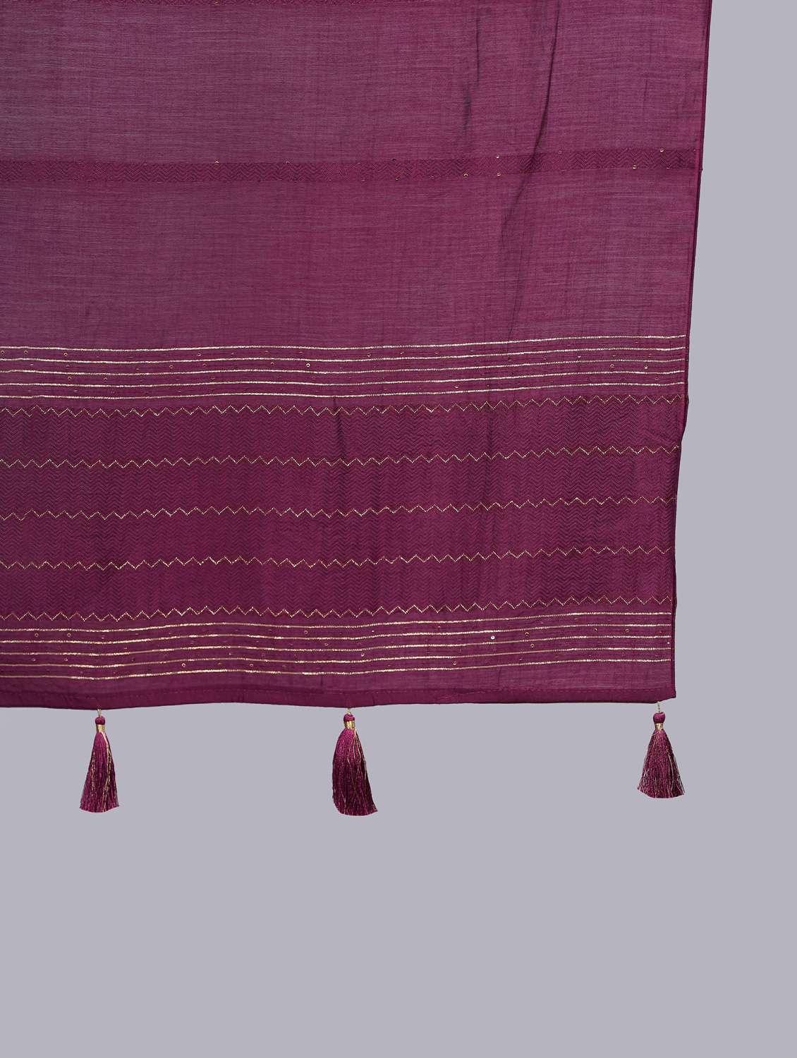 purple self design dupatta - 20644801 - Standard Image - 4