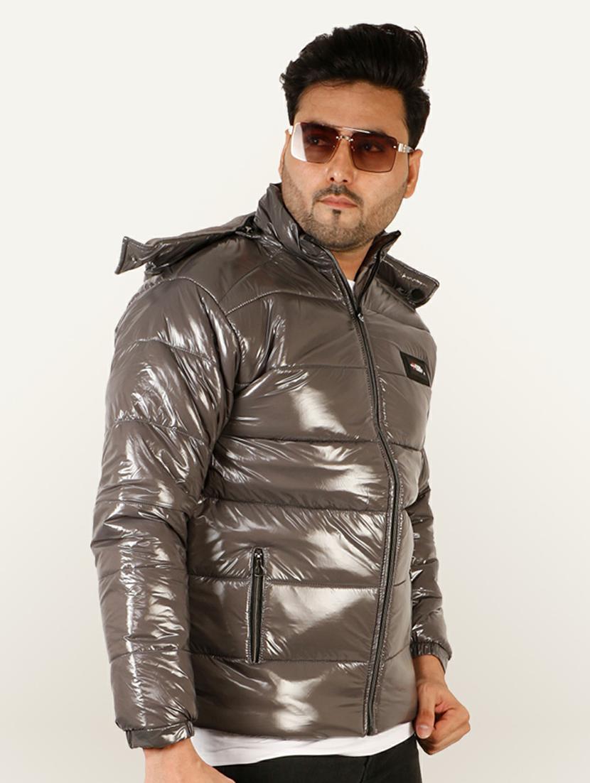men long sleeved solid quilted jacket - 20644948 - Standard Image - 1